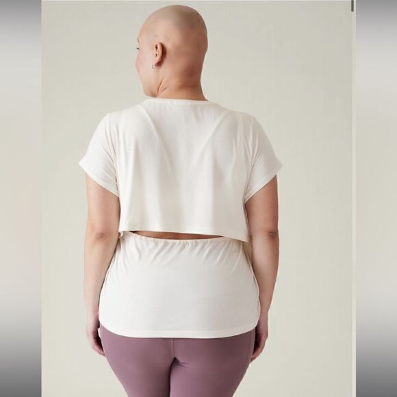 ATHLETA Air Out Cinch Tee Magnolia White 3X - Picture 2 of 10
